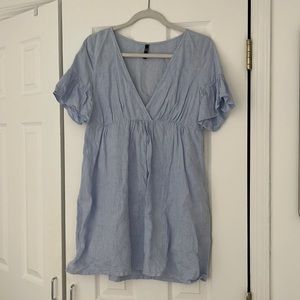 Zara Blue Linen Dress (M)